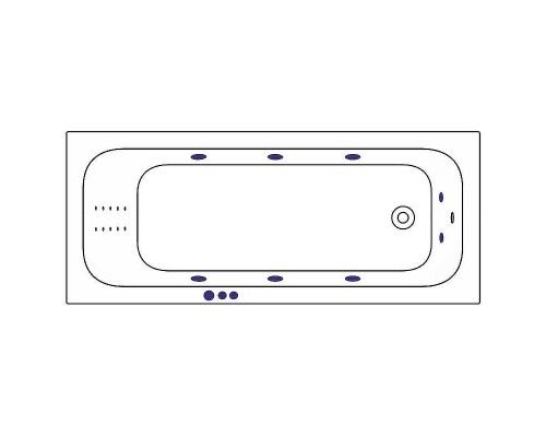 Акриловая ванна Whitecross Vibe 170x70 0105.170070.100.SMARTNANO.GL с гидромассажем