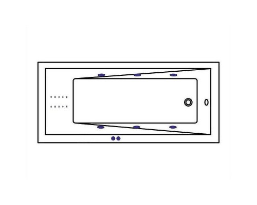 Акриловая ванна Whitecross Wave 180x80 0101.180080.100.LINENANO.CR с гидромассажем