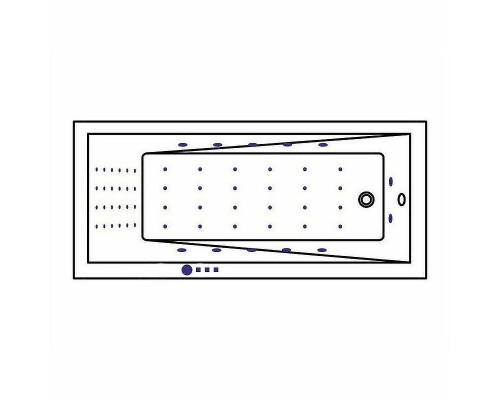 Акриловая ванна Whitecross Wave 170x75 0101.170075.100.NANO.GL с гидромассажем