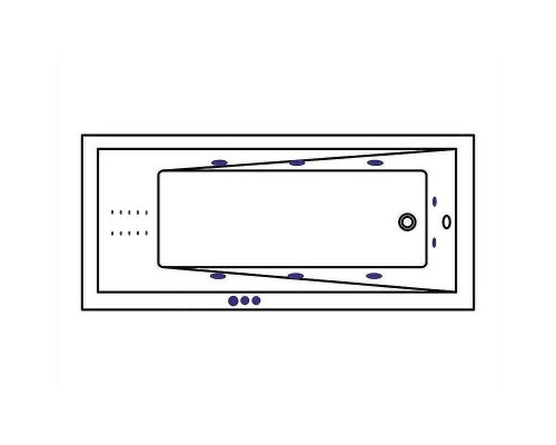 Акриловая ванна Whitecross Wave 170x70 0101.170070.100.SMARTNANO.CR с гидромассажем