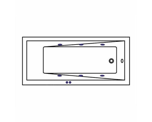 Акриловая ванна Whitecross Wave 180x80 0101.180080.100.SOFT.WH с гидромассажем