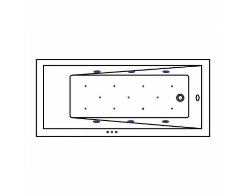 Акриловая ванна Whitecross Wave Slim 170x70 0111.170070.100.RELAX.CR с гидромассажем