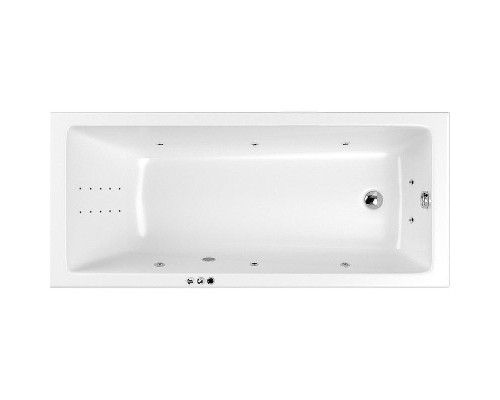 Акриловая ванна Whitecross Wave Slim 180x80 0111.180080.100.SMARTNANO.CR с гидромассажем