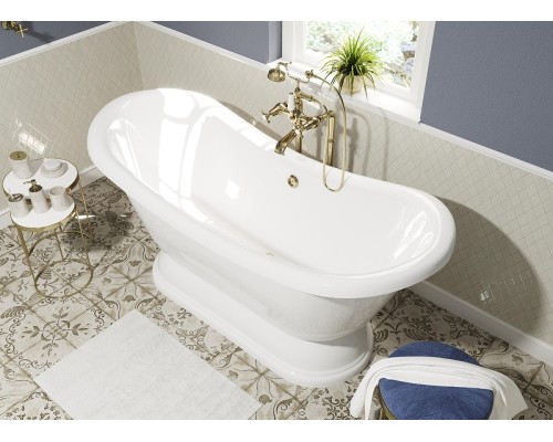 Ванна из искусственного камня Эстет Бостон 180х74 ФР-00014526 цвет Белый матовый