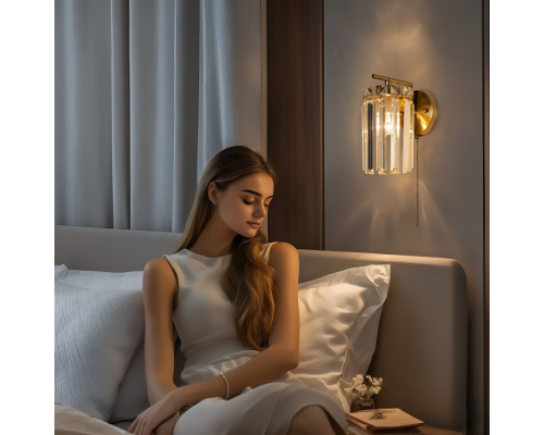 Citilux AXIS CL313413 Бра хрустальное с выключателем Бронза