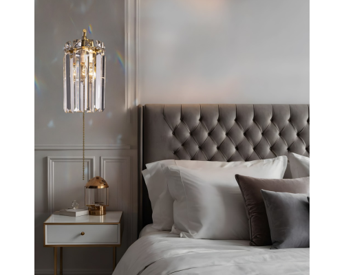 Citilux AXIS CL313413 Бра хрустальное с выключателем Бронза