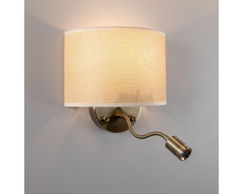 Citilux Декарт CL704306 Бра с бежевым абажуром и диммером