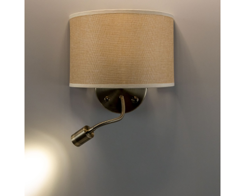 Citilux Декарт CL704306 Бра с бежевым абажуром и диммером