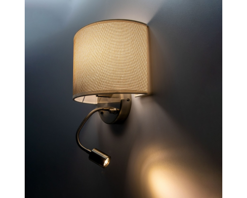 Citilux Декарт CL704306 Бра с бежевым абажуром и диммером