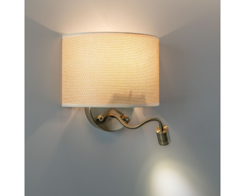 Citilux Декарт CL704306 Бра с бежевым абажуром и диммером