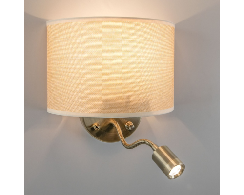 Citilux Декарт CL704306 Бра с бежевым абажуром и диммером