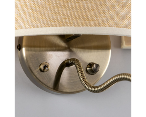 Citilux Декарт CL704306 Бра с бежевым абажуром и диммером