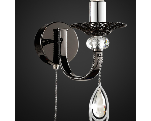 Citilux Оксфорд CL417311 Бра с выключателем Чёрный Хром