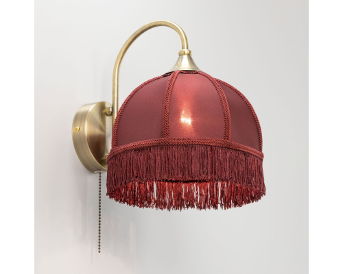 Citilux Базель CL407313 Бра с бордовым абажуром и выключателем