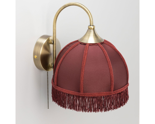 Citilux Базель CL407313 Бра с бордовым абажуром и выключателем