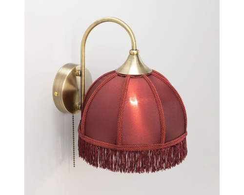 Citilux Базель CL407313 Бра с бордовым абажуром и выключателем