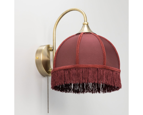 Citilux Базель CL407313 Бра с бордовым абажуром и выключателем