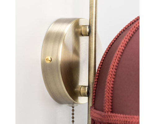 Citilux Базель CL407313 Бра с бордовым абажуром и выключателем