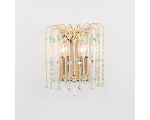 Citilux Опера CL304423 Бра хрустальное Золото Зелёный