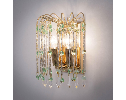 Citilux Опера CL304423 Бра хрустальное Золото Зелёный