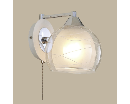 Citilux Буги CL157311 Бра с выключателем Белое Хром