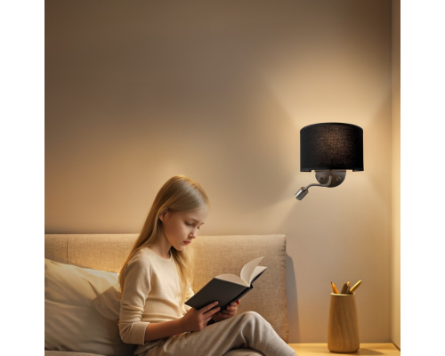 Citiluх Декарт CL704305 Бра с чёрным абажуром и диммером