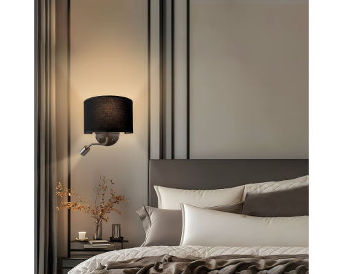 Citiluх Декарт CL704305 Бра с чёрным абажуром и диммером