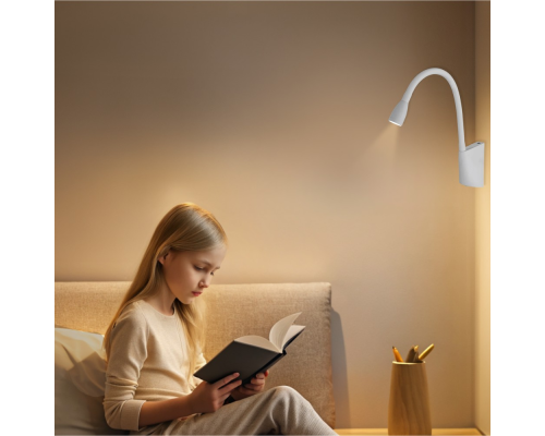 Citilux Декарт CL704340 LED Бра гибкое с выключателем Белое