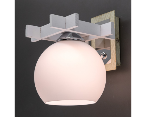 Citilux Нарита CL114312 Бра деревянное Белое Хром