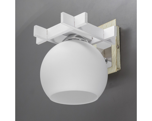 Citilux Нарита CL114312 Бра деревянное Белое Хром