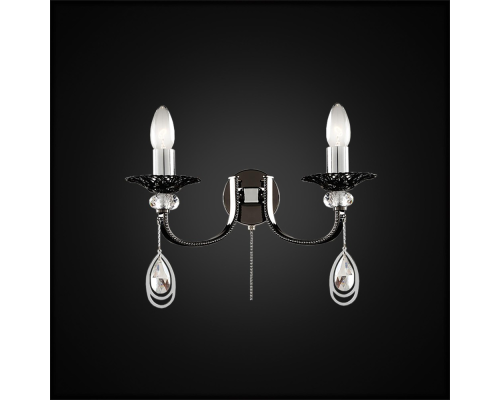 Citilux Оксфорд CL417321 Бра с выключателем Чёрный Хром