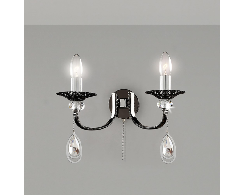 Citilux Оксфорд CL417321 Бра с выключателем Чёрный Хром