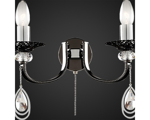 Citilux Оксфорд CL417321 Бра с выключателем Чёрный Хром