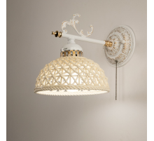 Citilux Трензадо CL415311 Бра керамическое с выключателем Белое с патиной