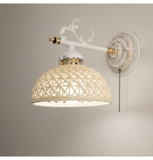 Citilux Трензадо CL415311 Бра керамическое с выключателем Белое с патиной