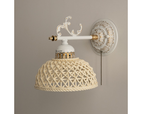 Citilux Трензадо CL415311 Бра керамическое с выключателем Белое с патиной