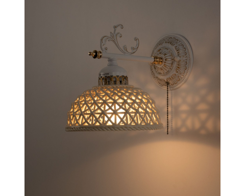 Citilux Трензадо CL415311 Бра керамическое с выключателем Белое с патиной