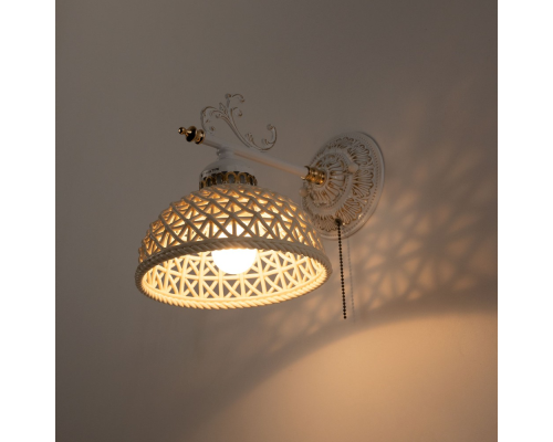 Citilux Трензадо CL415311 Бра керамическое с выключателем Белое с патиной