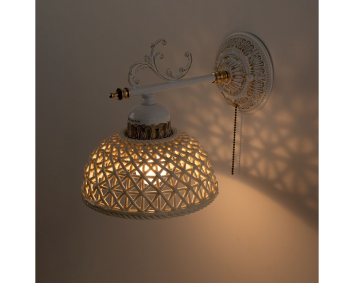 Citilux Трензадо CL415311 Бра керамическое с выключателем Белое с патиной