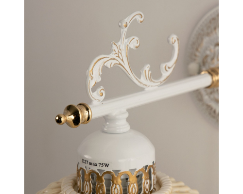 Citilux Трензадо CL415311 Бра керамическое с выключателем Белое с патиной