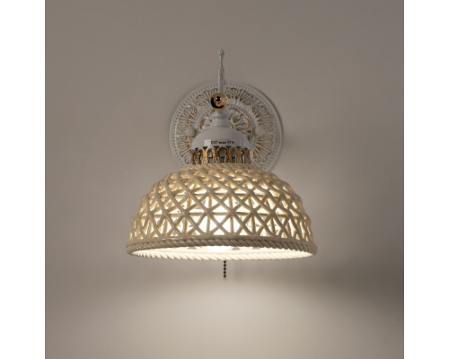 Citilux Трензадо CL415311 Бра керамическое с выключателем Белое с патиной