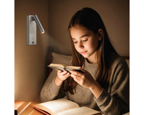 Citilux Декарт CL704432 LED USB Светильник с выключателем Матовый Хром