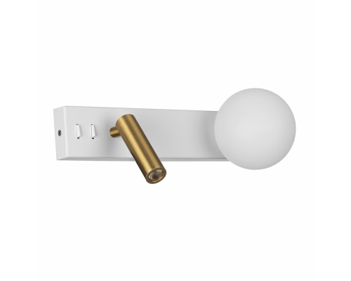 Citilux Декарт CL704450 LED Светильник с выключателем Белый+Бронза