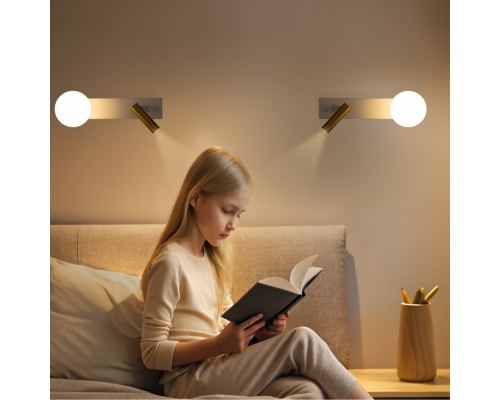 Citilux Декарт CL704450 LED Светильник с выключателем Белый+Бронза