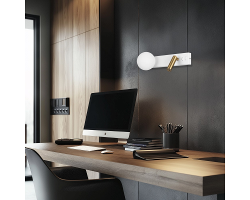 Citilux Декарт CL704450 LED Светильник с выключателем Белый+Бронза