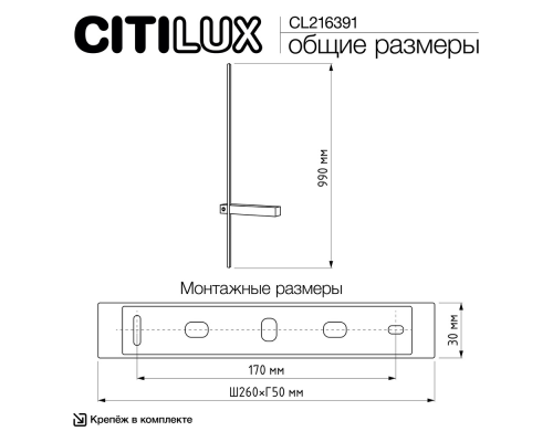 Citilux PIXEL CL216391 LED Светильник настенный Чёрный