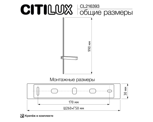 Citilux PIXEL CL216393 LED Светильник настенный Бронза
