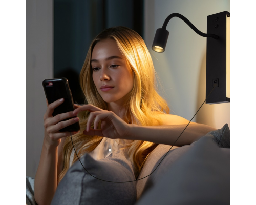 Citilux Декарт CL704471 LED USB Светильник с выключателем Чёрный