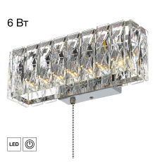 Citilux PALANT CL325312 LED Бра хрустальное с выключателем Хром