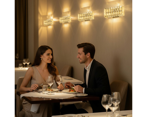 Citilux PALANT CL325312 LED Бра хрустальное с выключателем Хром